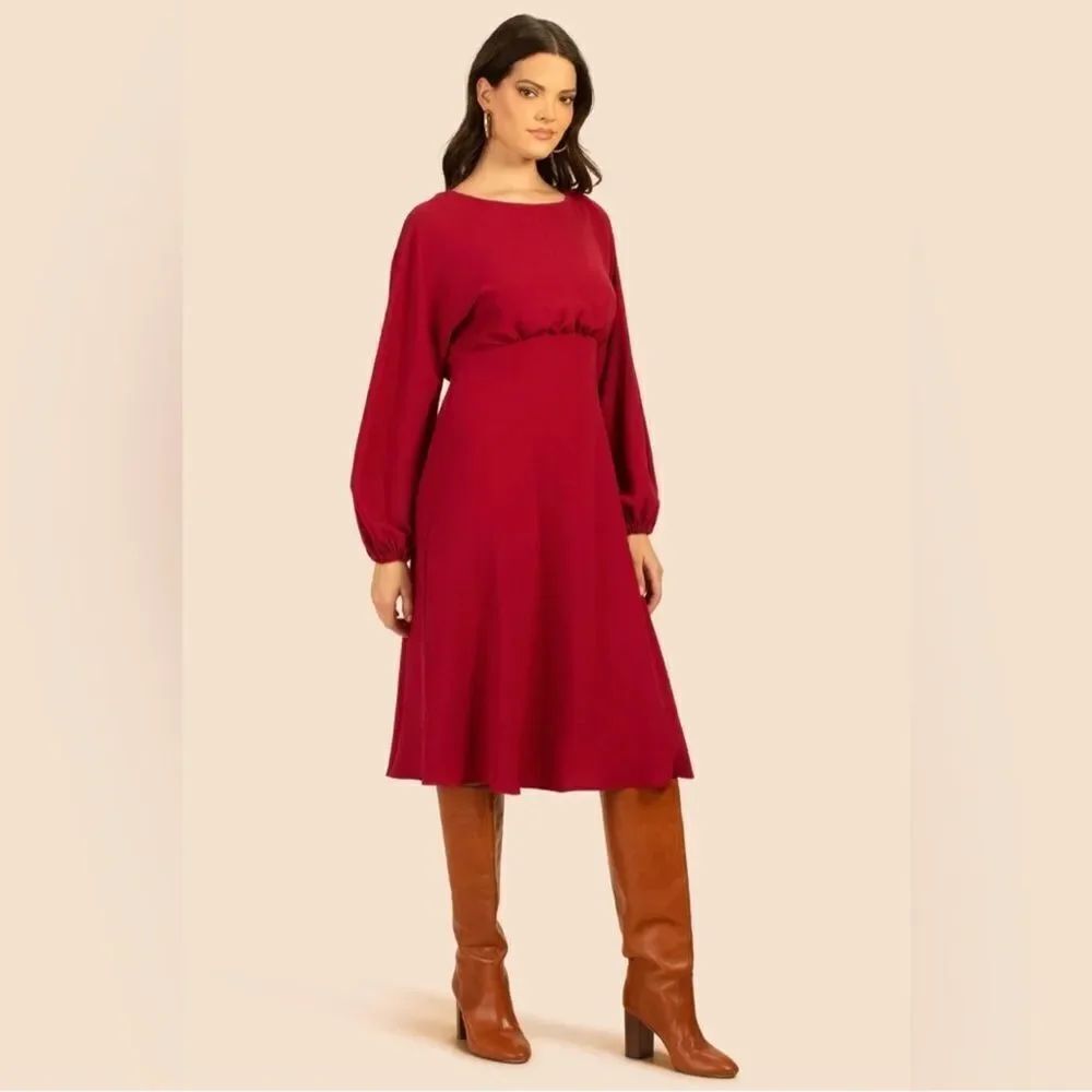 Trina Turk womens Vanita Red Midi Dress size 10-A23
